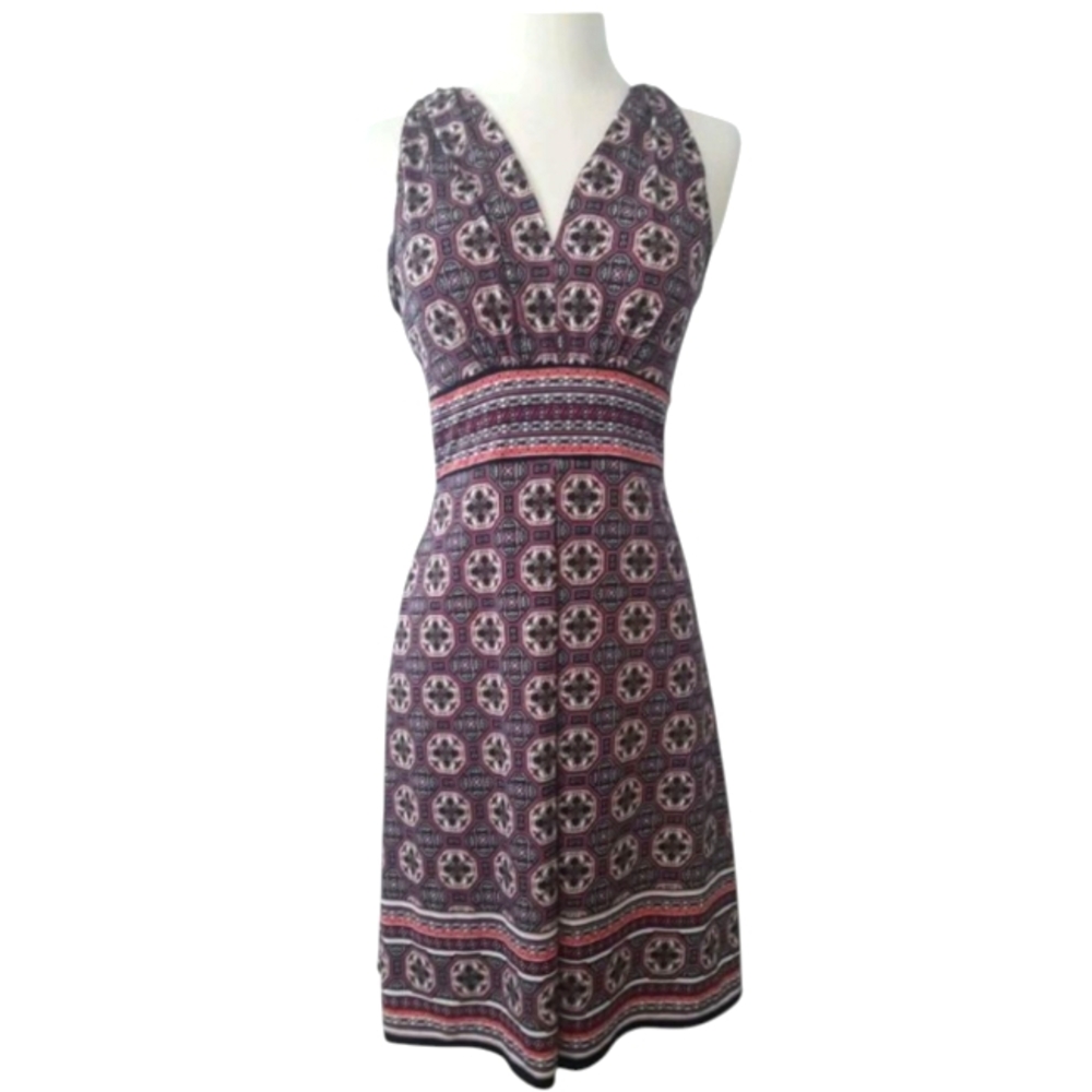 Max Studio Geometric Print Midi Dress
